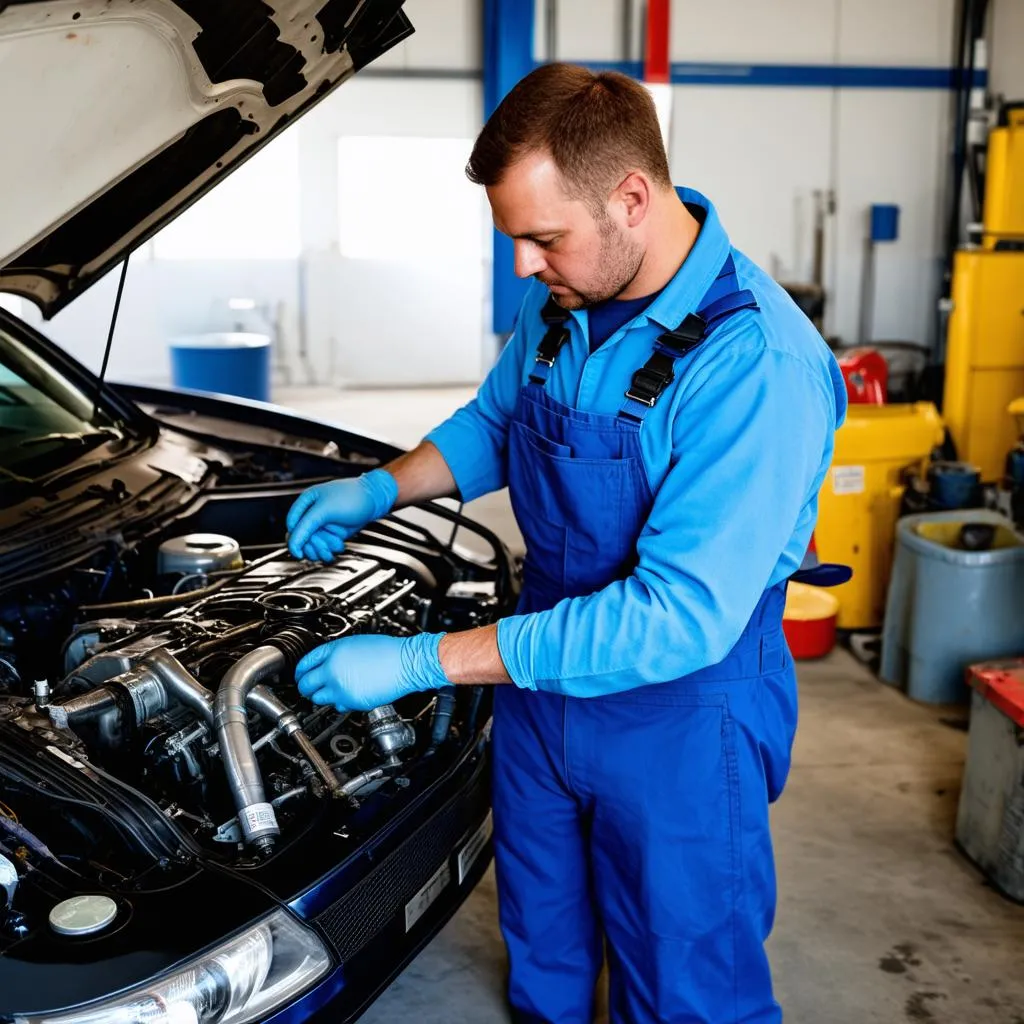 Car engine repair